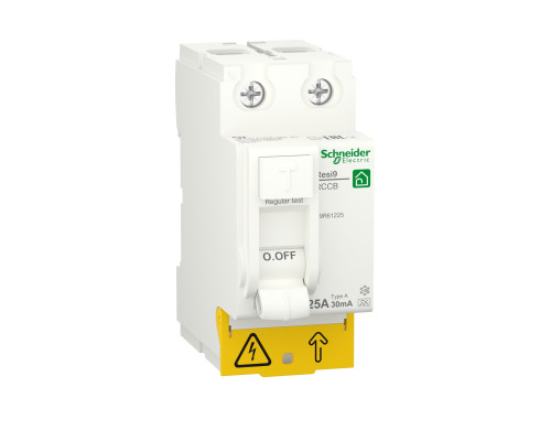 Диференційний Вимикач Навантаження Resi9 Schneider Electric 25 A, 30 Мa, 2P, Тип А